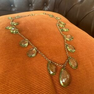 Vintage Gold/Amethyst Color Chain Necklace